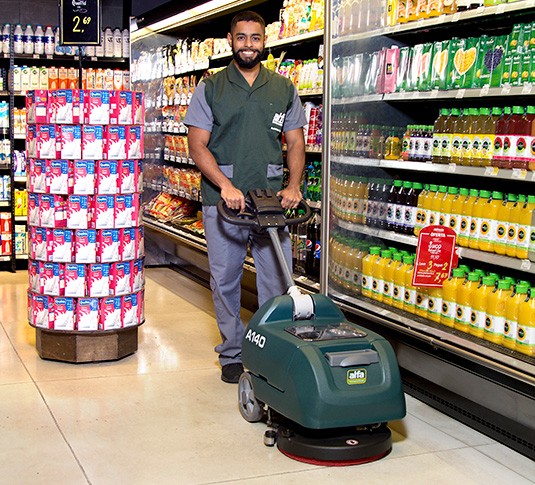 A140 Lavadora compacta de operação a pé alt 9