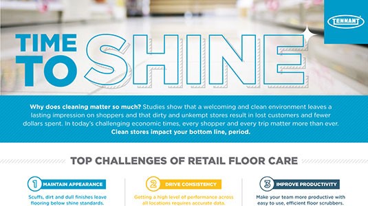 Time to Shine - Retail Cleaning Infographic Time to Shine - Retail Cleaning Infographic