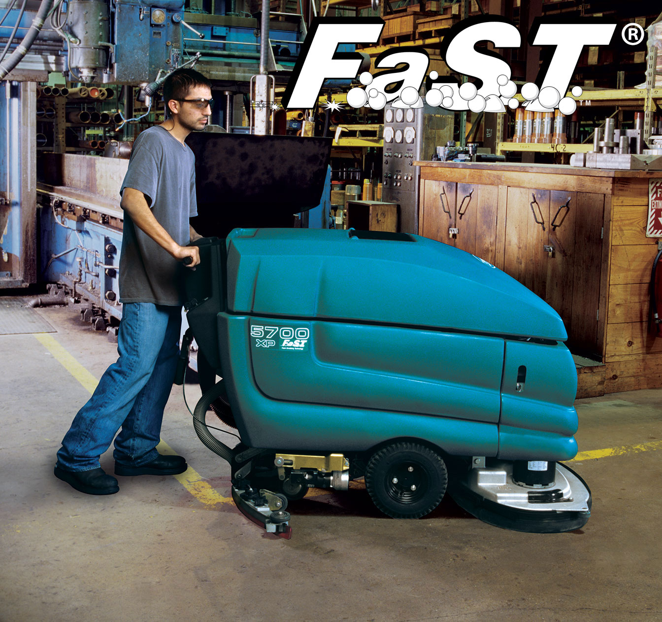 5700 Walk-Behind Scrubber with FaST Foam-activated Scrubbing Technology 5700 Walk-Behind Scrubber with FaST Foam-activated Scrubbing Technology