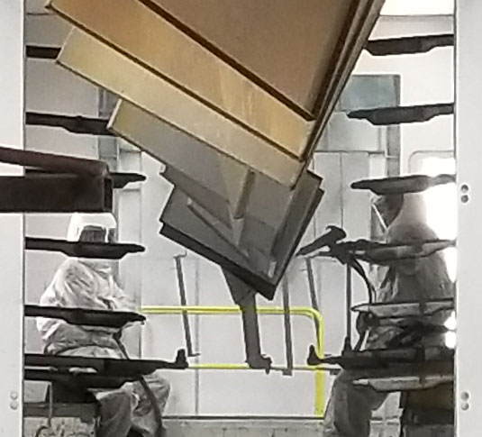 Painting Tennant Machine Parts Painting Tennant Machine Parts