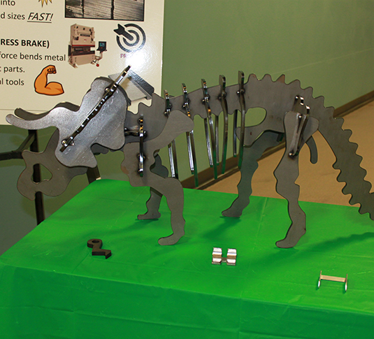 Fabricated dinosaur at Tennant Kids Day Fabricated dinosaur at Tennant Kids Day