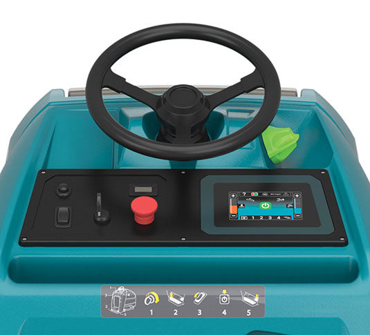 T350 Stand-On Scrubber Pro-Panel Controls