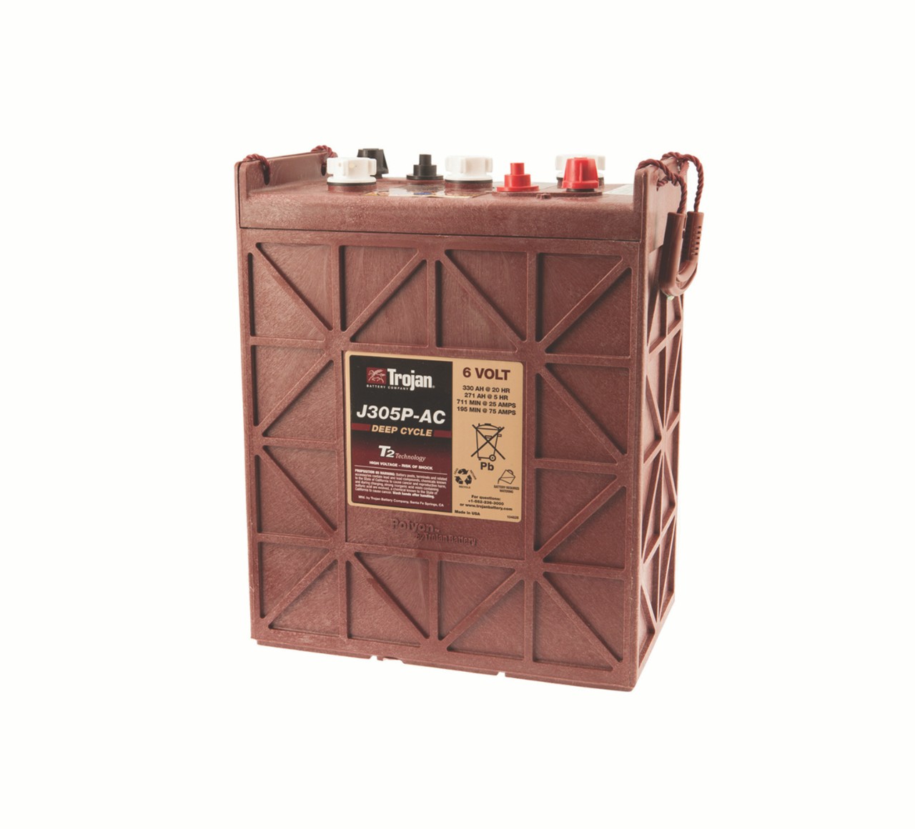 10138 6 Volt Wet Trojan Battery alt 1