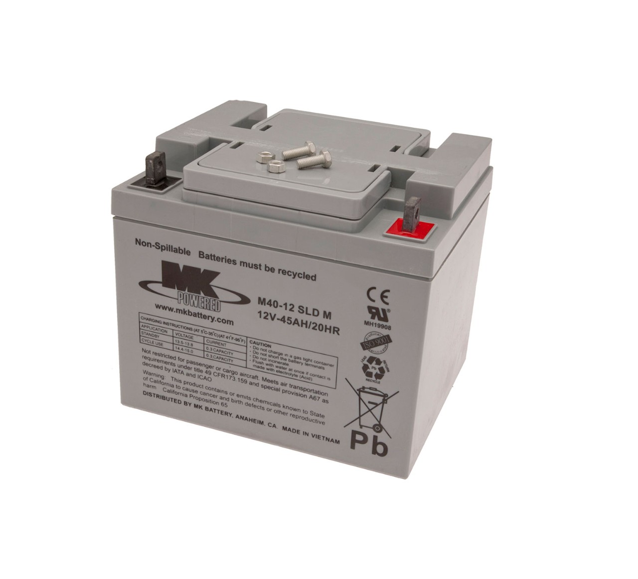 1016203 12 Volt AGM Mk Battery alt 1