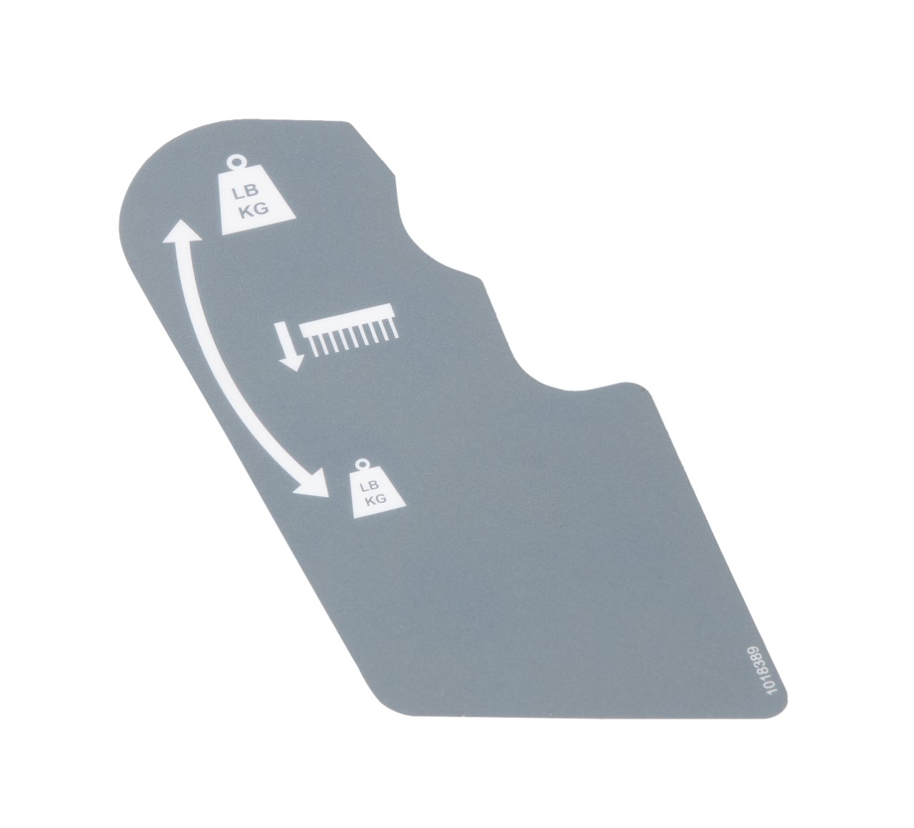 1018389 LABEL, LEVER, DUAL DOWN PRESS alt 1