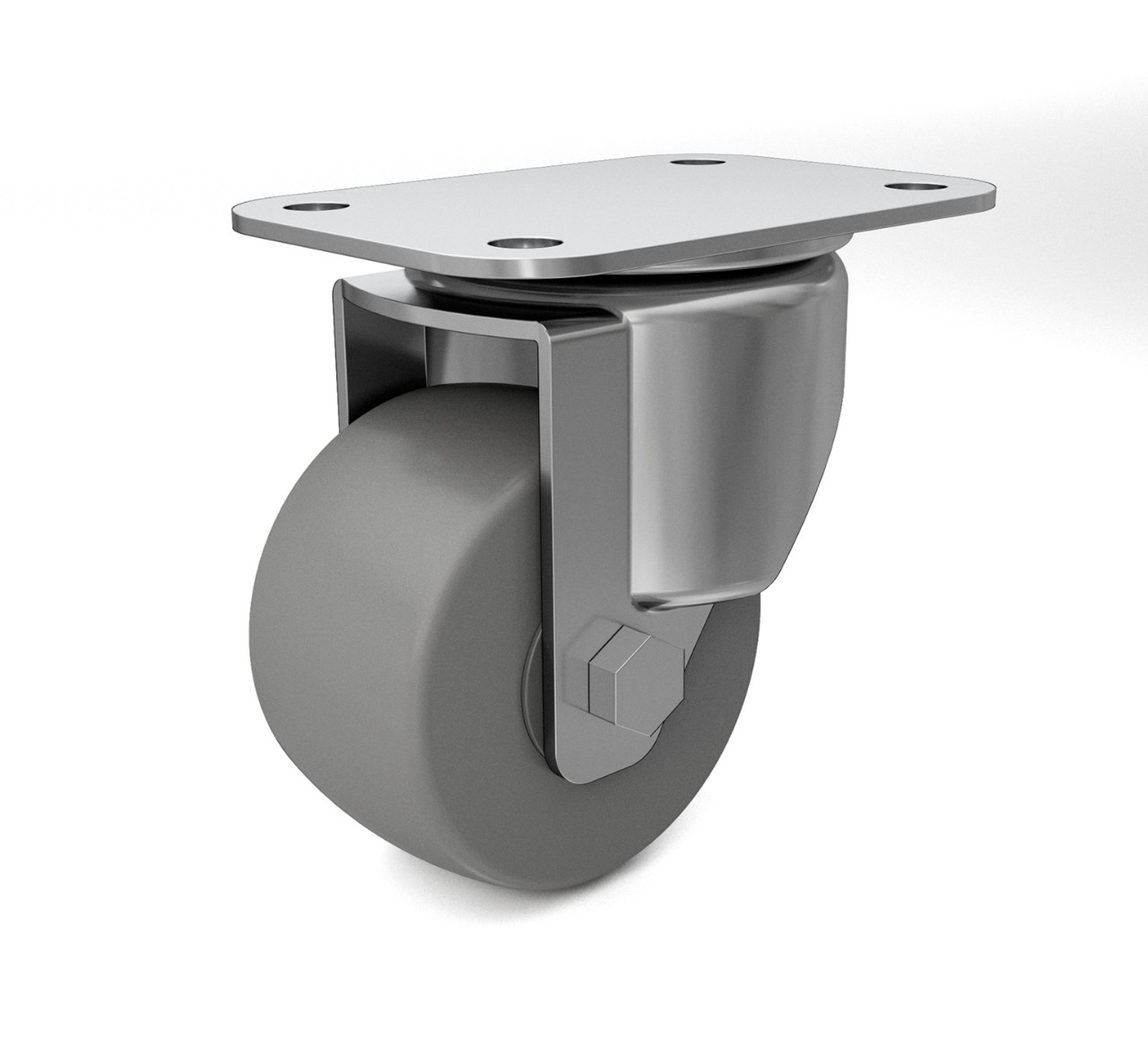 1043250 4-Hole Polyurethane Swivel Caster alt 1
