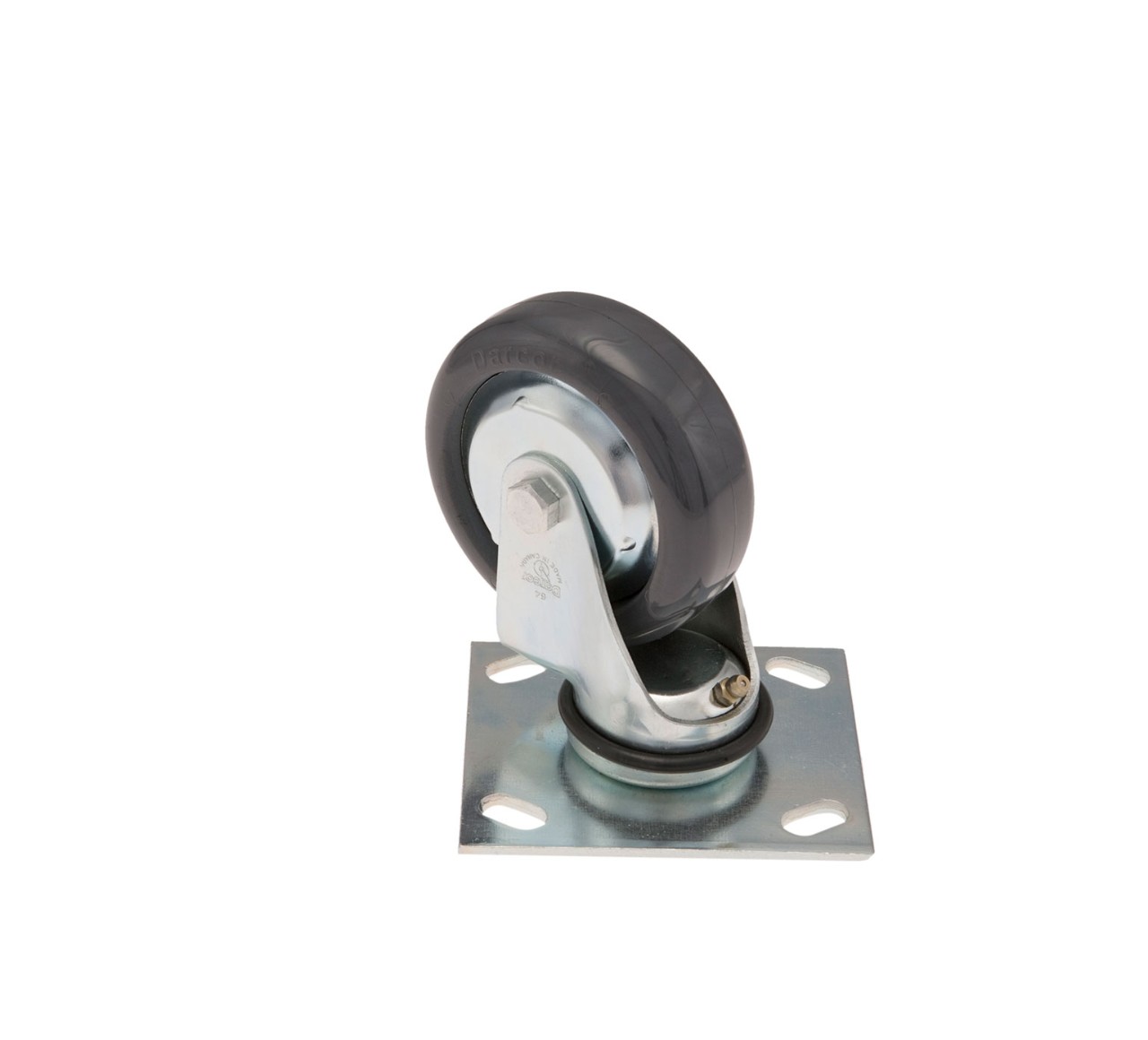 1049048 4-Hole Solid Elastomer Swivel Caster alt 1