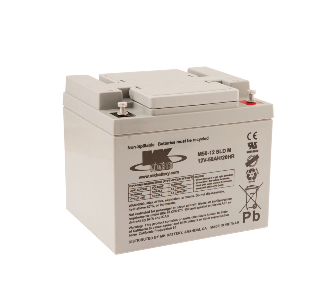 1065086 12 Volt AGM Mk Battery alt 1