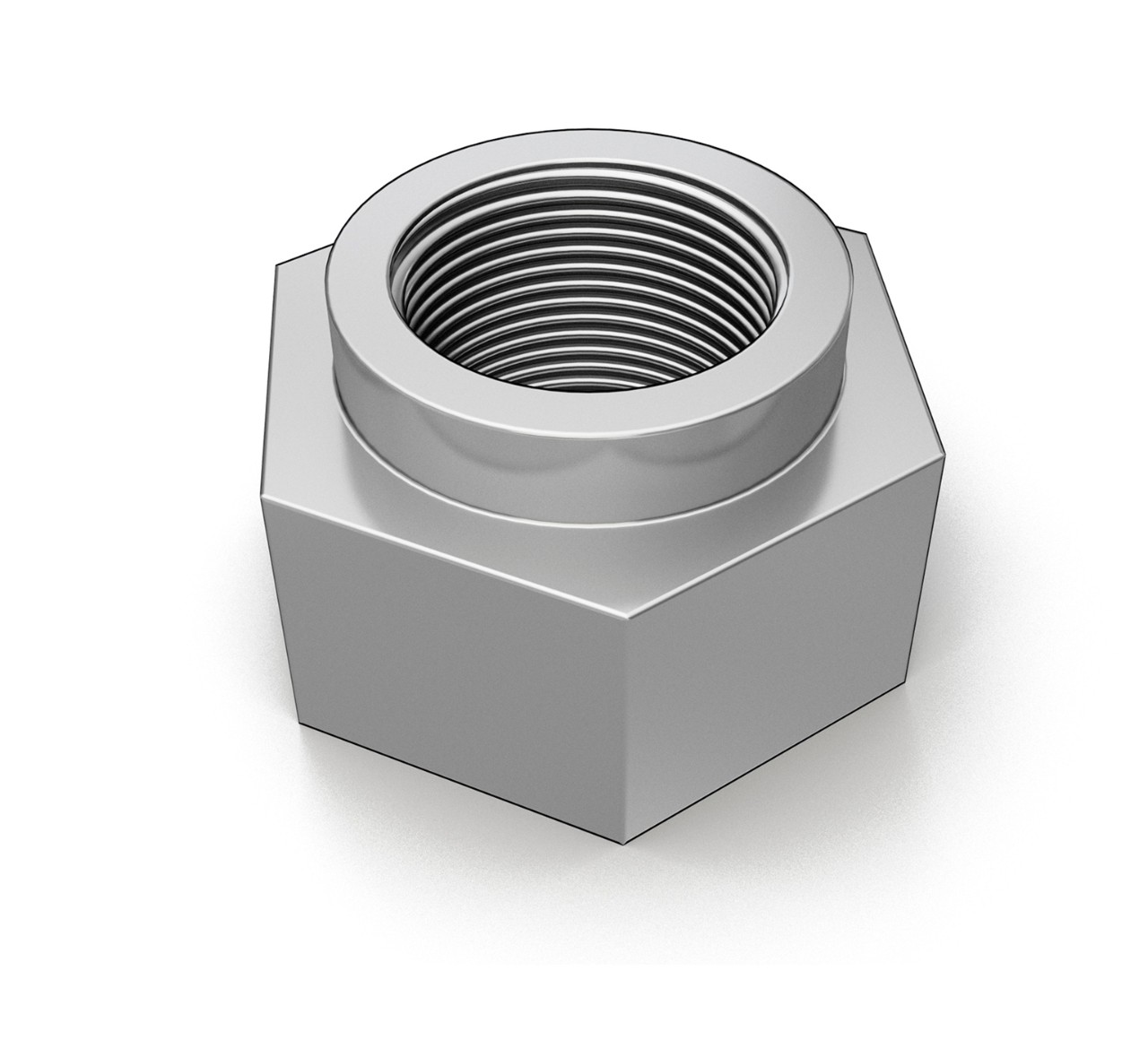 33342 Carbon Steel Hex Lock Nut - 1.05 x 0.63 in alt 1