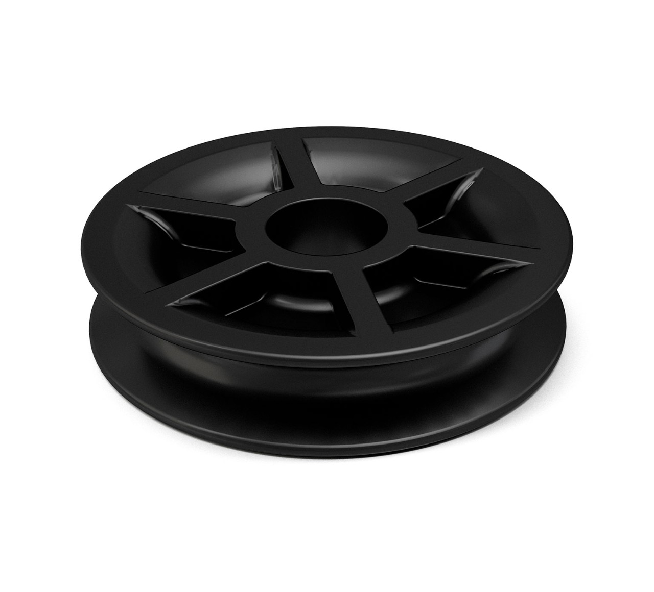 369781 Nylon Cable Pulley -2 OD x 0.5 ID x 0.44 in alt 1