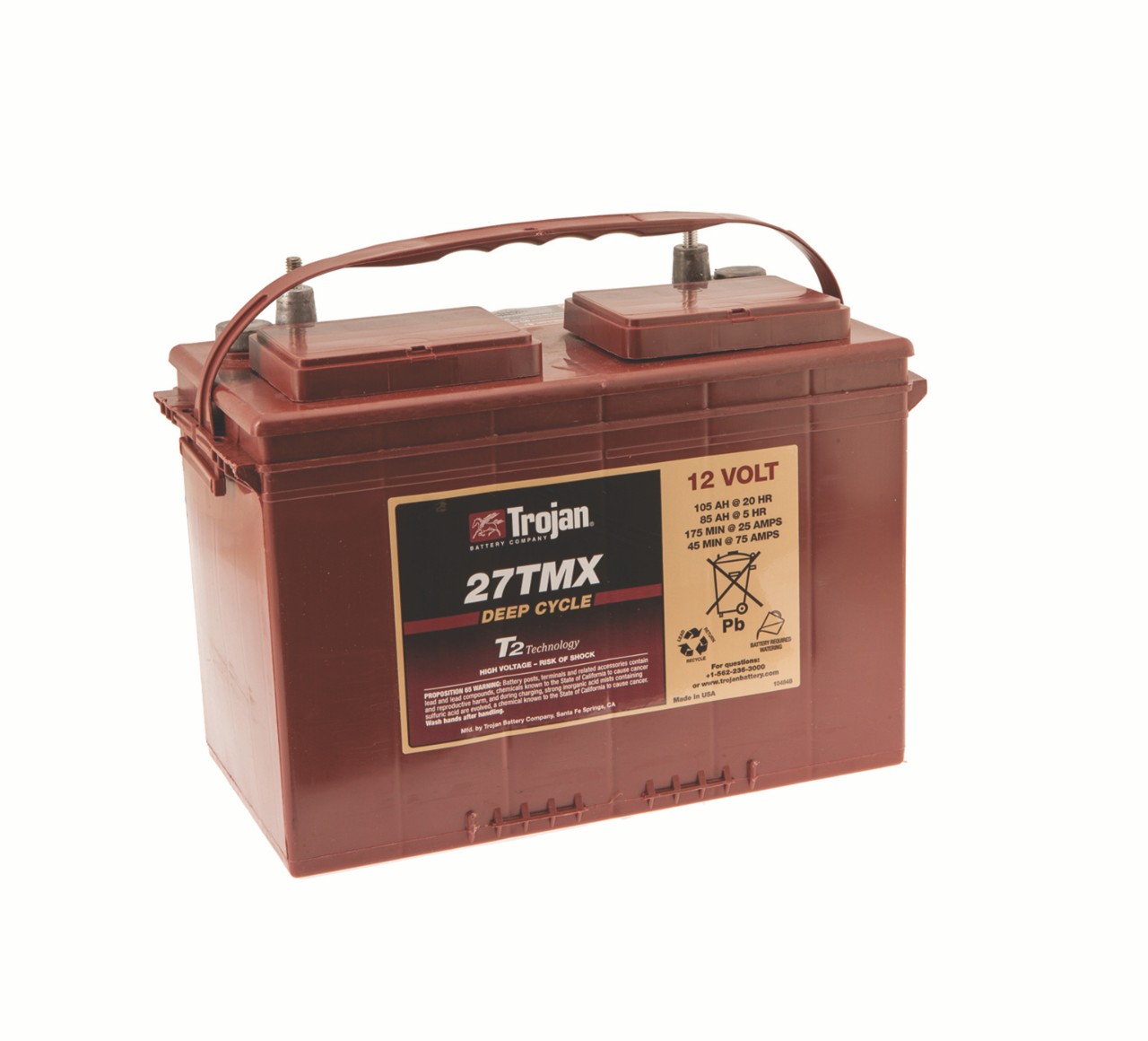 4029609 BATTERY, WET, 12V 0105AH [S8, 27TMX TR] alt 1