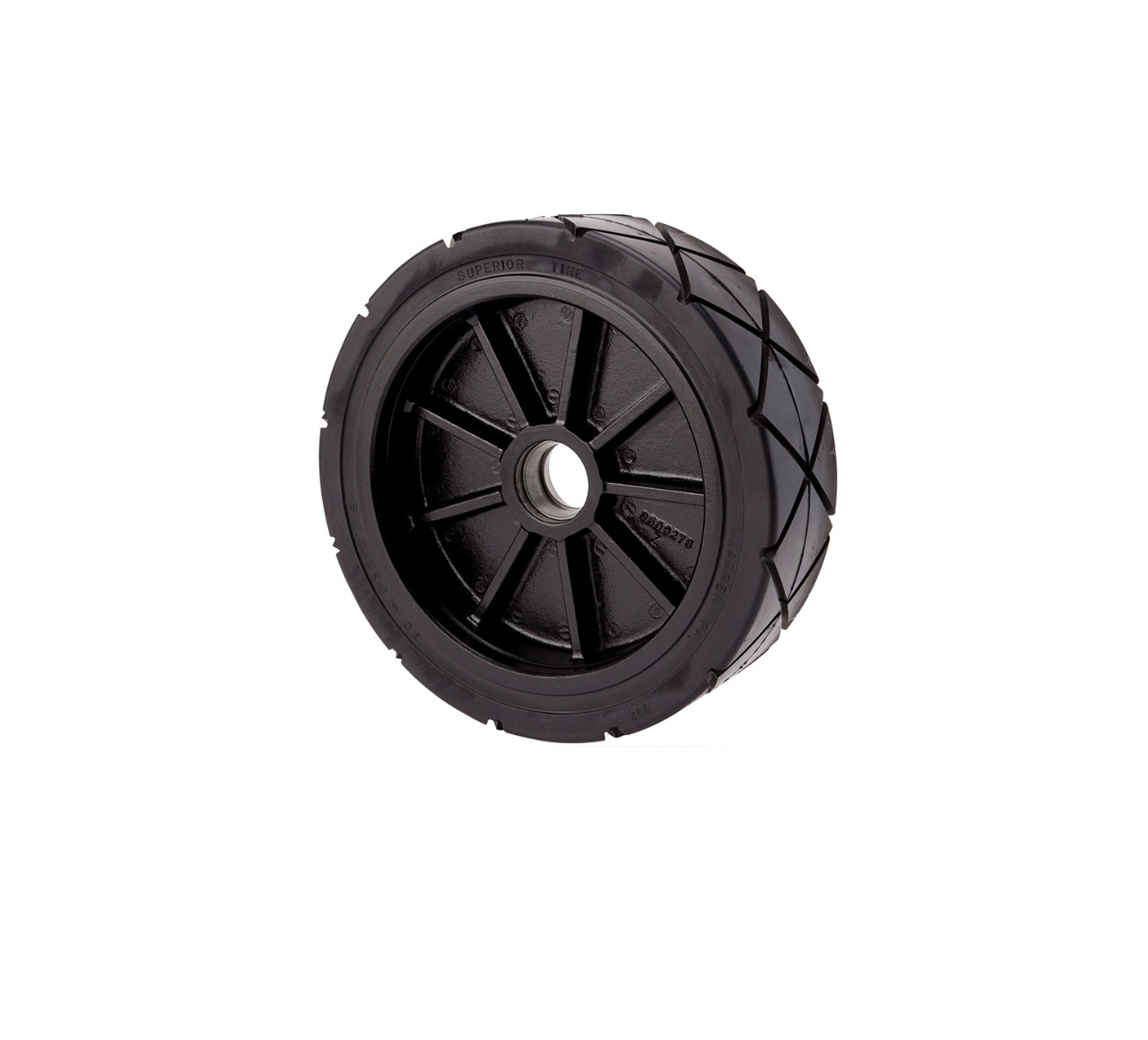 4037139 TIRE ASSY, IDLER, SCRBR, BLK, 16.0X5.0 alt 1