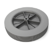 4043657 WHEEL, 10.0D 1.75W, WHITE W/ GRAY TREAD alt 1