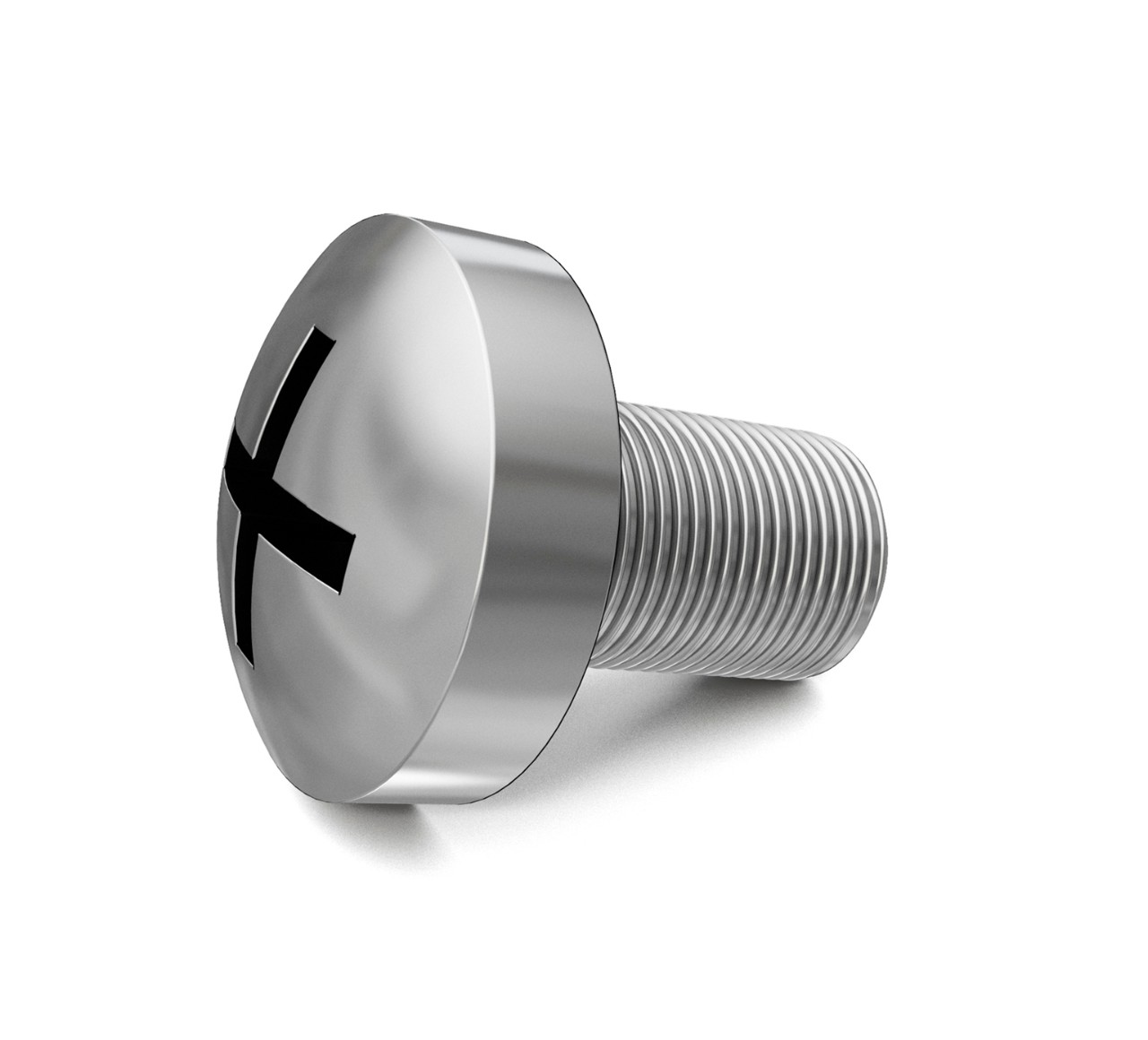 48732 Steel Phillips Pan Screw - M6 Thread x 0.38 in alt 1