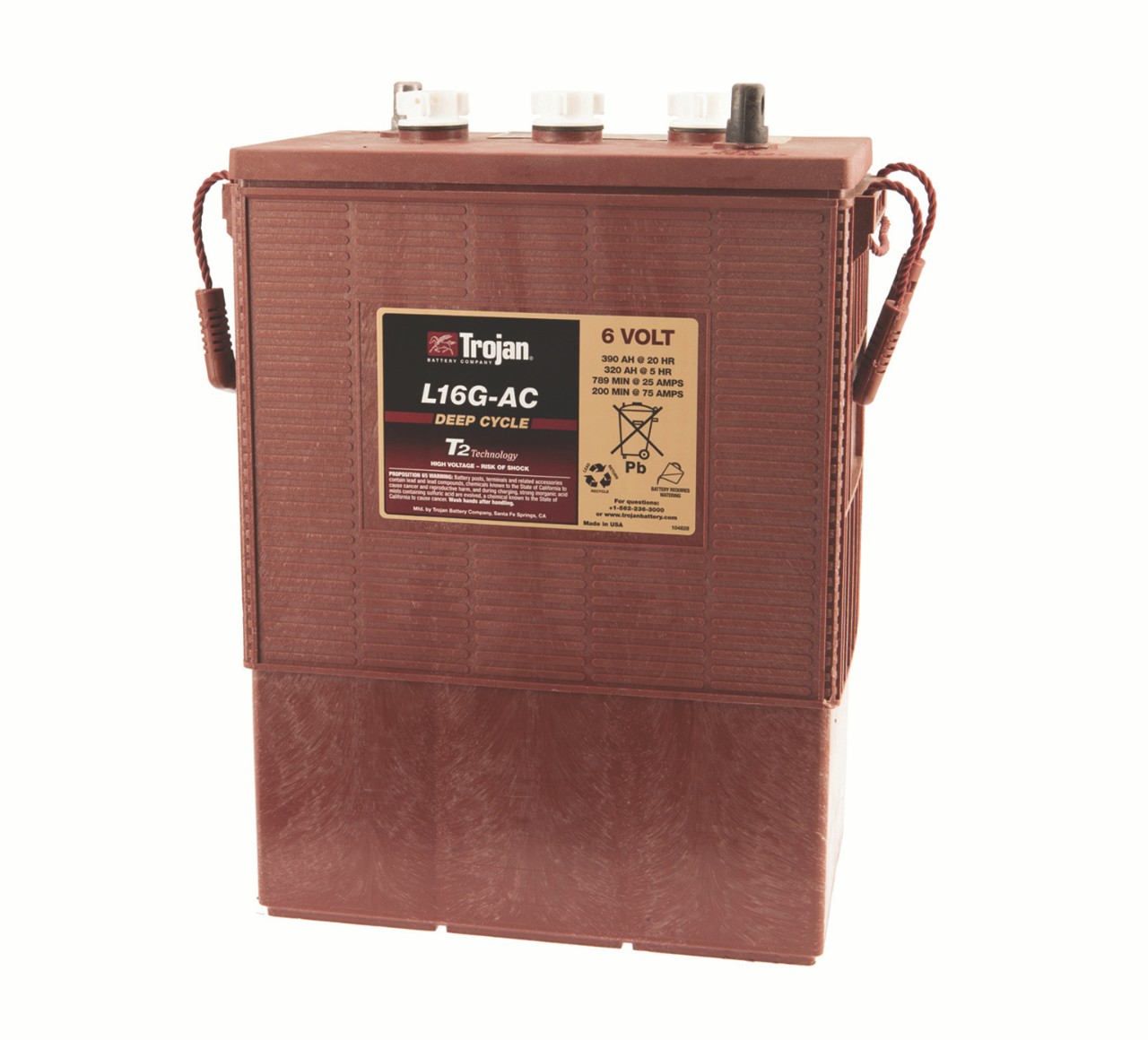 602240 6 Volt Wet Trojan Battery alt 1