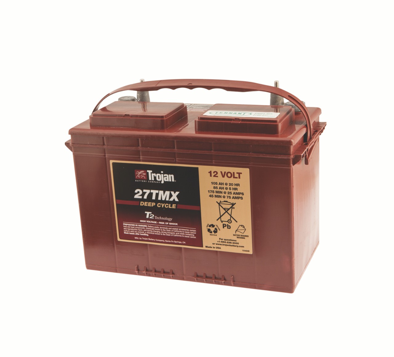 61384 12 Volt Wet Trojan Battery Kit alt 1