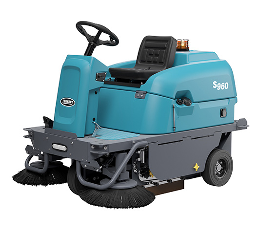 S960 Batteriebetriebene Aufsitz-Kehrsaugmaschine links