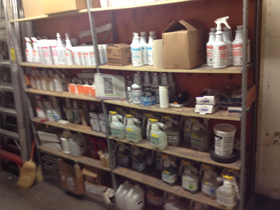 Custodial cleaning closet chemicals wasted space Custodial cleaning closet chemicals wasted space