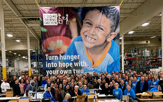 Tennant employees volunteered to make maternity baskets for expecting mothers with the YMCA Tennant employees volunteered to make maternity baskets for expecting mothers with the YMCA