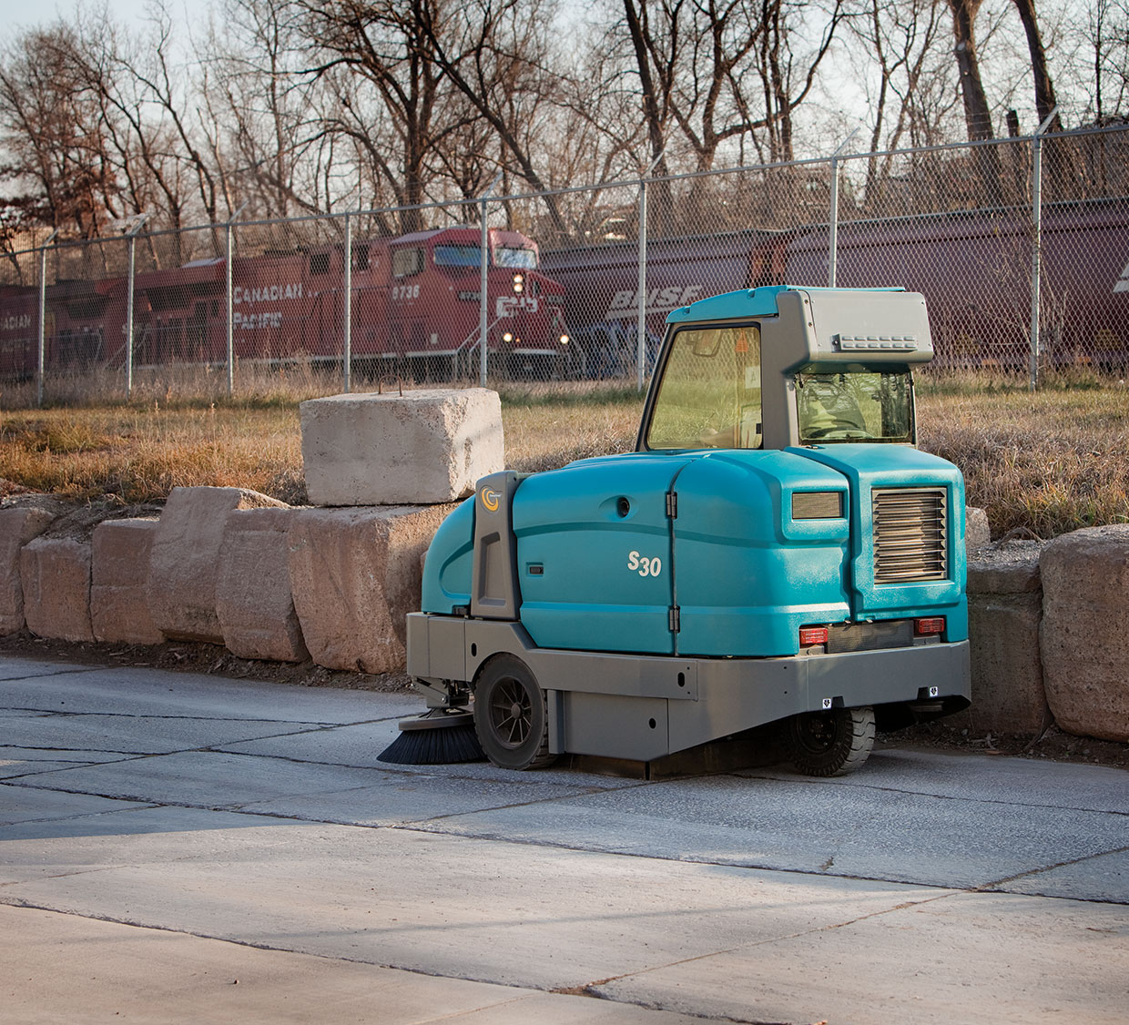 S30 Rider Sweeper Cleaning Outdoors S30 Rider Sweeper Cleaning Outdoors