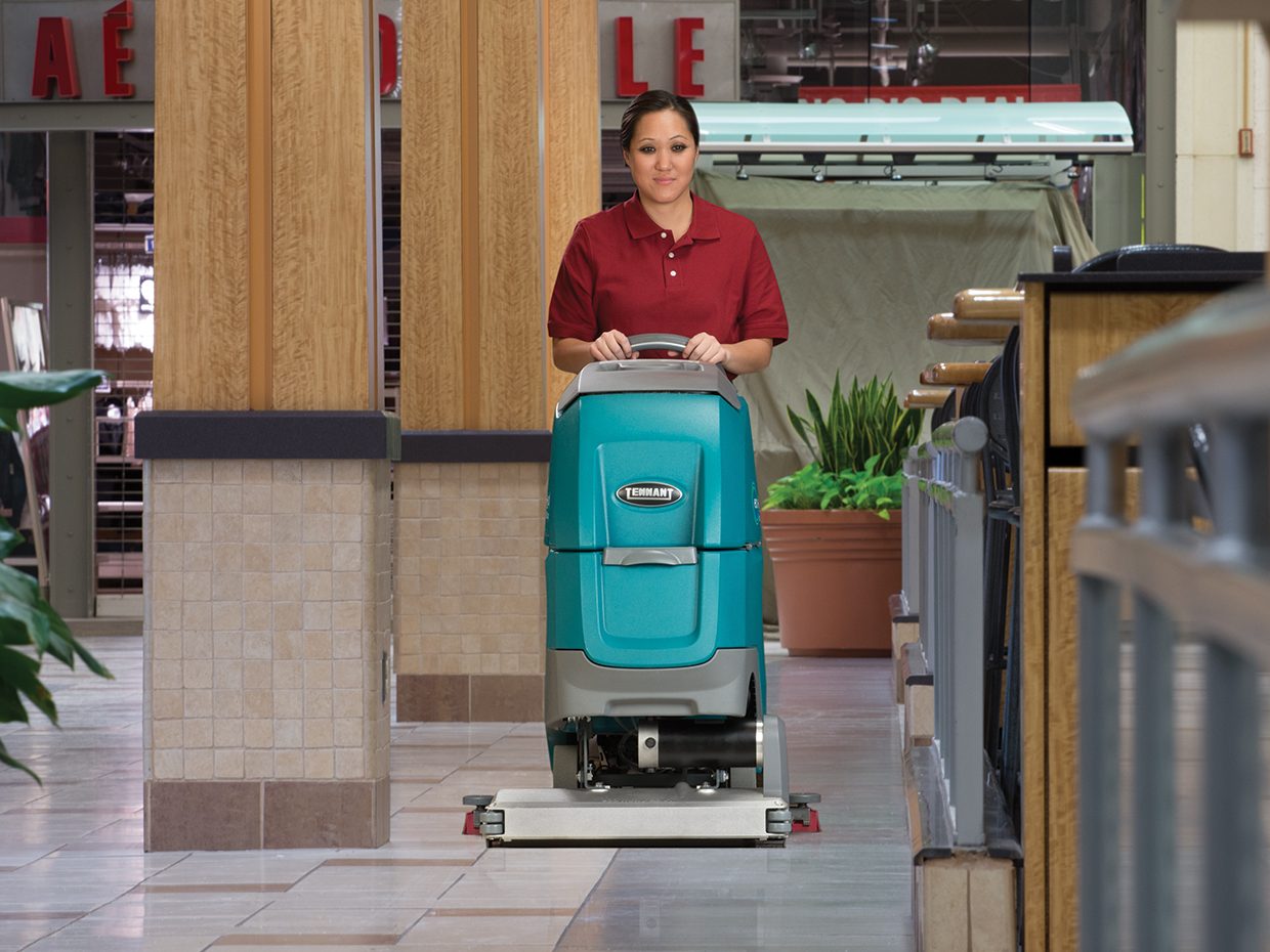 T300 Walk-Behind Orbital Scrubber cleaning retail T300 Walk-Behind Orbital Scrubber cleaning retail