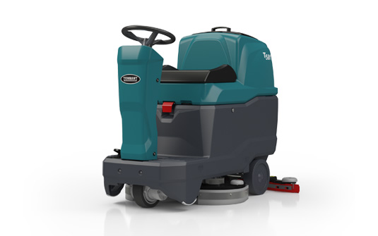 Tennant T581 floor scrubber left side of machine Tennant T581 floor scrubber left side of machine