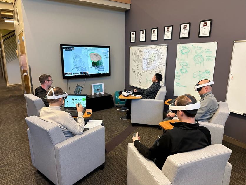 The Industrial Design team uses VR and AR technology to collaborate with teams across the globe. The Industrial Design team uses VR and AR technology to collaborate with teams across the globe.