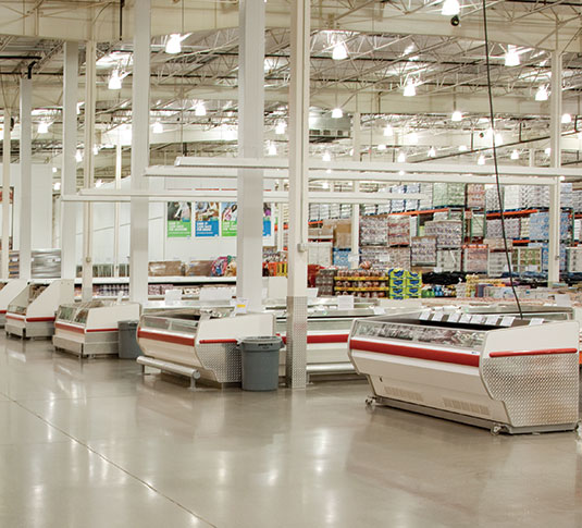 Grocery Store with shiny floors Grocery Store with shiny floors