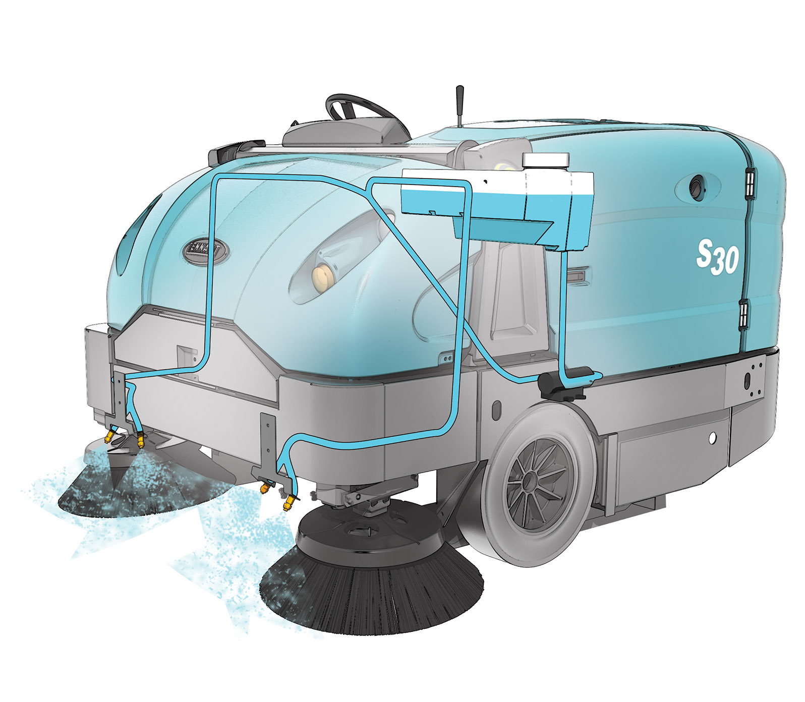 Tennant Wet Sweeping Tennant Wet Sweeping