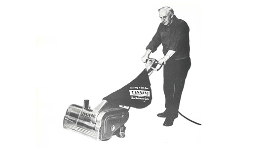 Tennant vacuum equipped floor machine