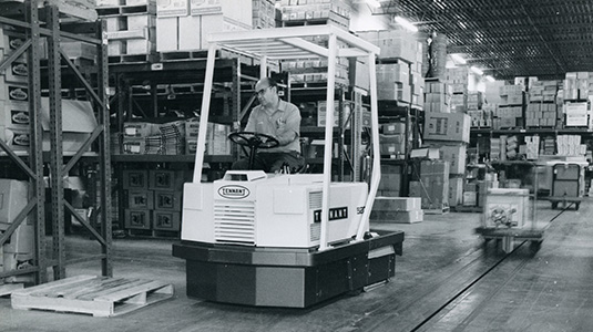 Tennant first built from the ground up riding scrubber
