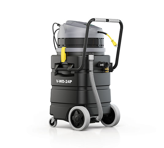 Tennant V-WD wet-dry vacuum has features for heavy duty industrial and commercial or small residential spills Tennant V-WD wet-dry vacuum has features for heavy duty industrial and commercial or small residential spills