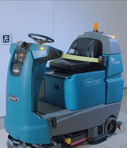 Tennant Company fleet of robotic floor scrubbers cleaning business