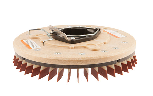 Tennant Company T500 floor scrubber cleaning polished concrete Tennant Company T500 floor scrubber cleaning polished concrete