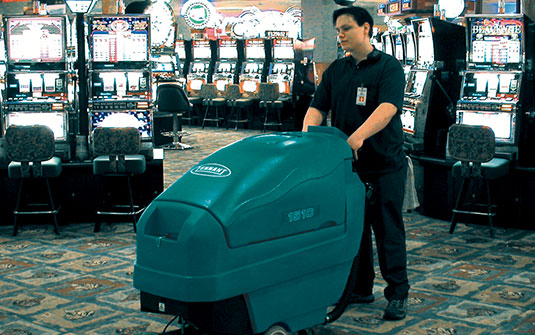 Tennant Company carpet extractor cleaning casino showroom Tennant Company carpet extractor cleaning casino showroom