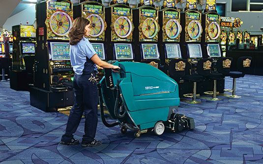 Tennant Company carpet extractor cleaning casino showroom Tennant Company carpet extractor cleaning casino showroom