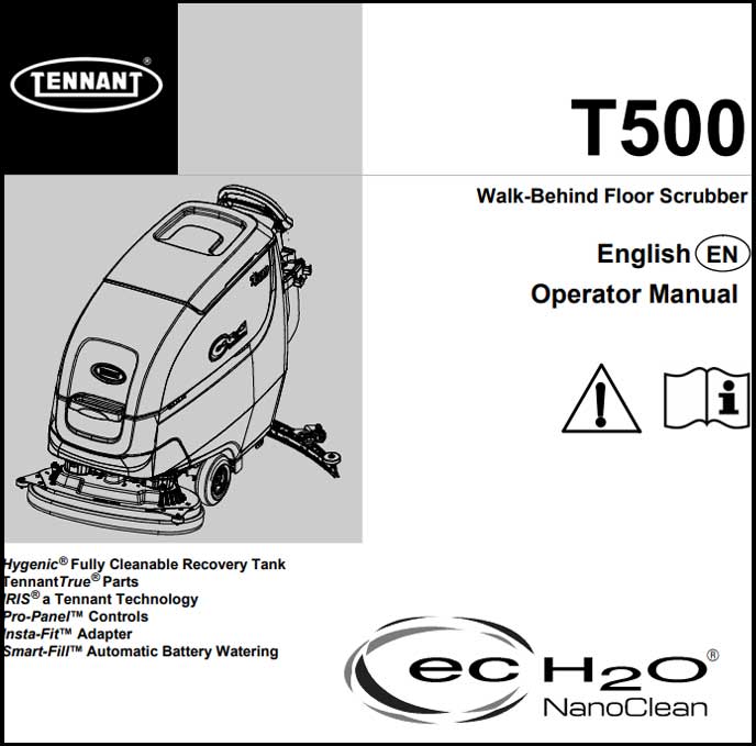 Operator manual cover for T500-T500e Operator manual cover for T500-T500e
