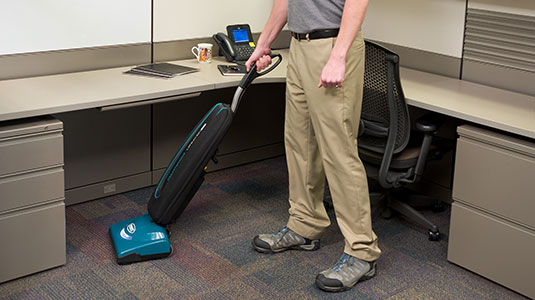 V-LWU-13B vacuuming office carpet V-LWU-13B vacuuming office carpet