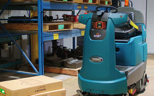 T7AMR robotic floor scrubber cleaning warehouse T7AMR robotic floor scrubber cleaning warehouse