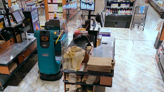 tennant automated robotic floor scrubber cleaning grocery store tennant automated robotic floor scrubber cleaning grocery store