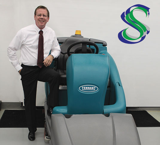 Sparkle Services, Inc. - Tennant T16 Ride-On Scrubber with ec-H2O Sparkle Services, Inc. - Tennant T16 Ride-On Scrubber with ec-H2O