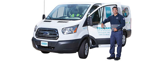 TennantTrue Service Representive and Van
