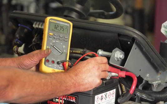 Tennant Recon machine being inspected and tested Tennant Recon machine being inspected and tested