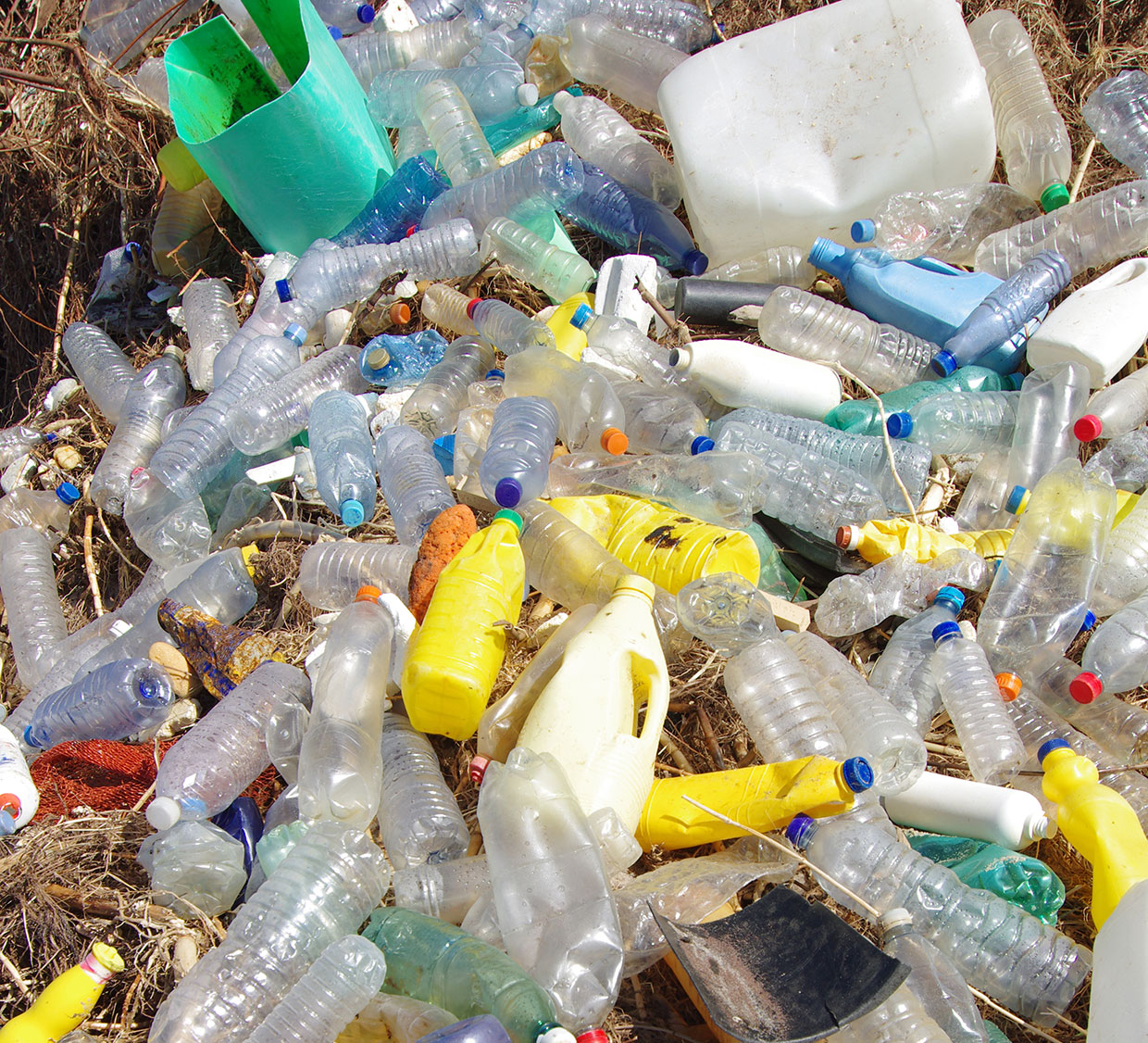 Pile of plastic bottles Pile of plastic bottles