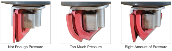 Examples of squeege blade pressure to ensure equal distribution Examples of squeege blade pressure to ensure equal distribution