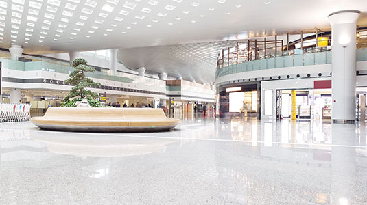 retail shopping facility with pristine clean white floors retail shopping facility with pristine clean white floors