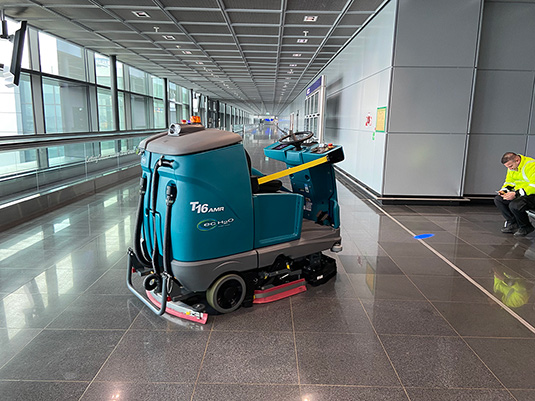 T16AMR Robotic Scrubber Cleaning the Airport T16AMR Robotic Scrubber Cleaning the Airport