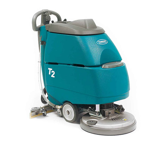 Lavapavimenti uomo a terra alimentata a batteria Tennant T2 Lavapavimenti uomo a terra alimentata a batteria Tennant T2