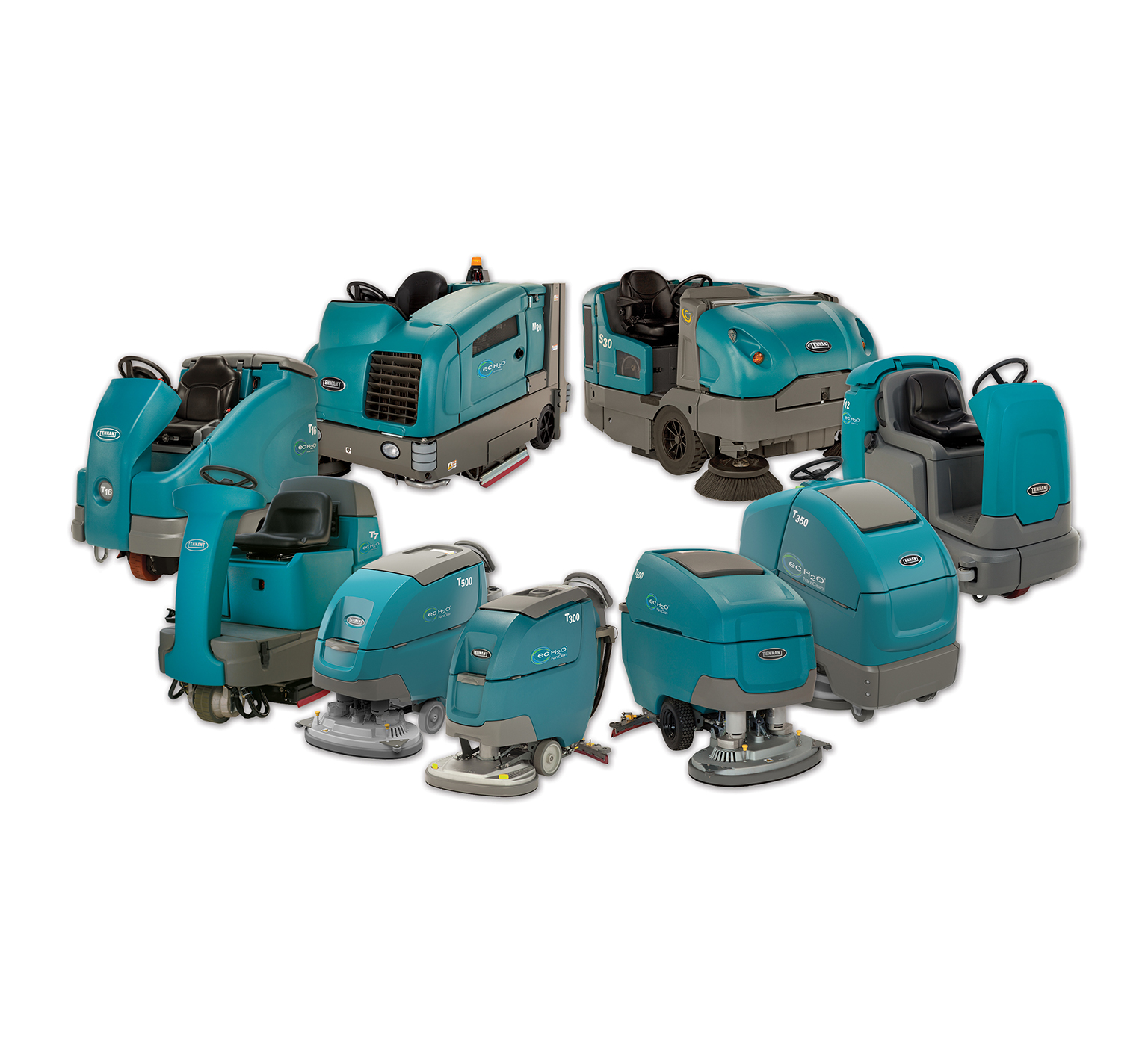 Assortiment reinigingsmachines van Tennant Company